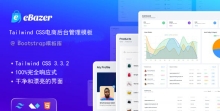 Tailwind CSS电子商务后台管理模板 - eBazer，用于管理在线商店的用户界面