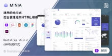 简单而美观的管理后台模板 - Minia，模板有6+不同的布局和3种模式（深色、浅色和 RTL）