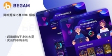 创意HTML5网络游戏比赛网页模板 - Begam,电子竞技网站,比赛,游戏,视频游戏,游戏玩...